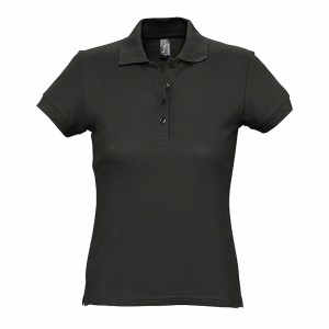 Поло женское PASSION, черный, 2XL, 100% хлопок, 170 г/м2