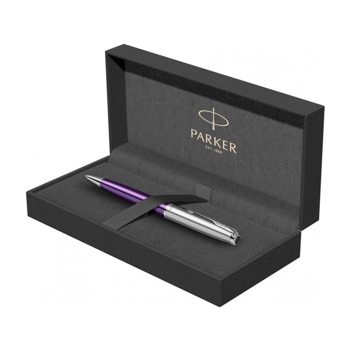 Ручка шариковая Parker «Sonnet Essentials Violet SB Steel CT»