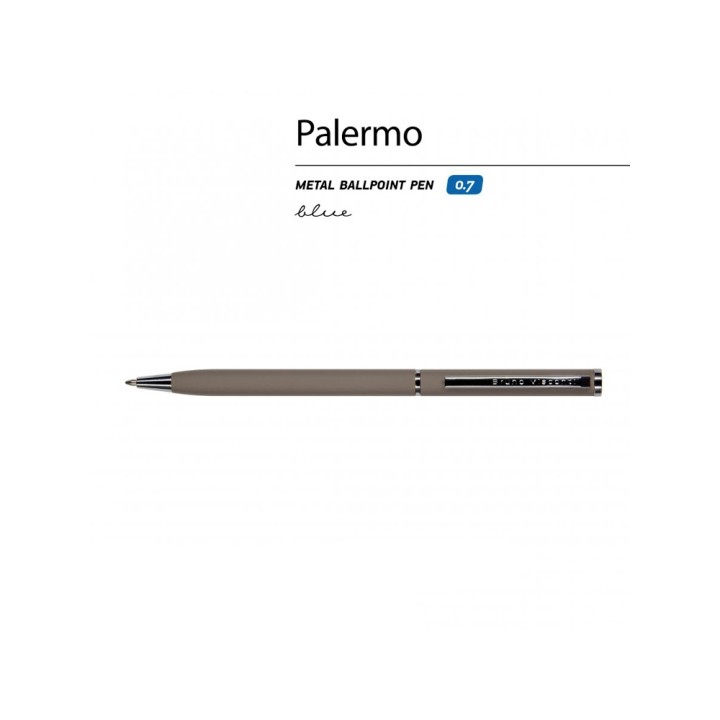 Ручка металлическая шариковая «Palermo», софт-тач