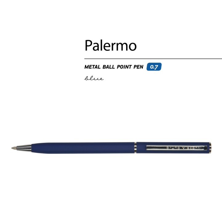 Ручка металлическая шариковая «Palermo», софт-тач