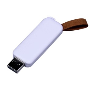 USB 2.0- флешка промо на 16 Гб прямоугольной формы, выдвижной механизм