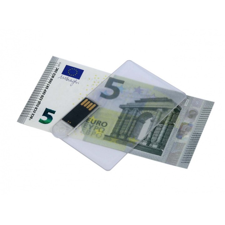 USB 2.0- флешка на 16 Гб в виде прозрачной пластиковой карты