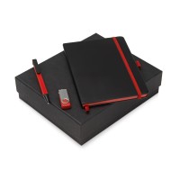 Подарочный набор «Q-edge» с флешкой, ручкой-подставкой и блокнотом А5