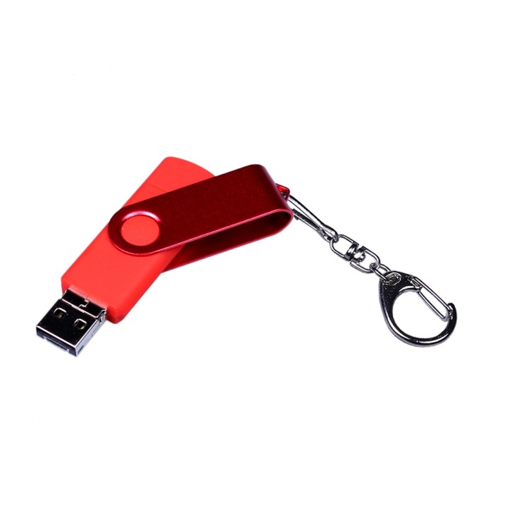 USB 3.0/micro USB/Type-C - флешка на 32 Гб 3-в-1 с поворотным механизмом