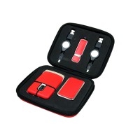 Подарочный набор USB-SET: USB мышь, USB хаб, USB 2.0- флешка на 64 Гб