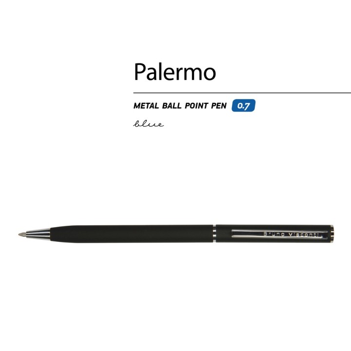 Ручка металлическая шариковая «Palermo», софт-тач