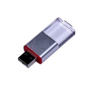 USB 2.0- флешка промо на 32 Гб прямоугольной формы, выдвижной механизм