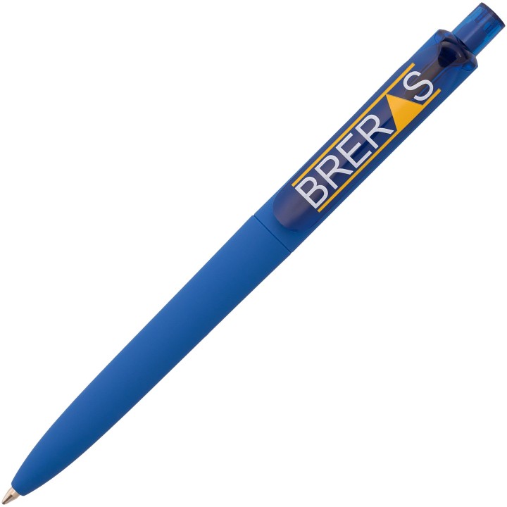 Ручка шариковая Prodir DS8 PRR-T Soft Touch, голубая